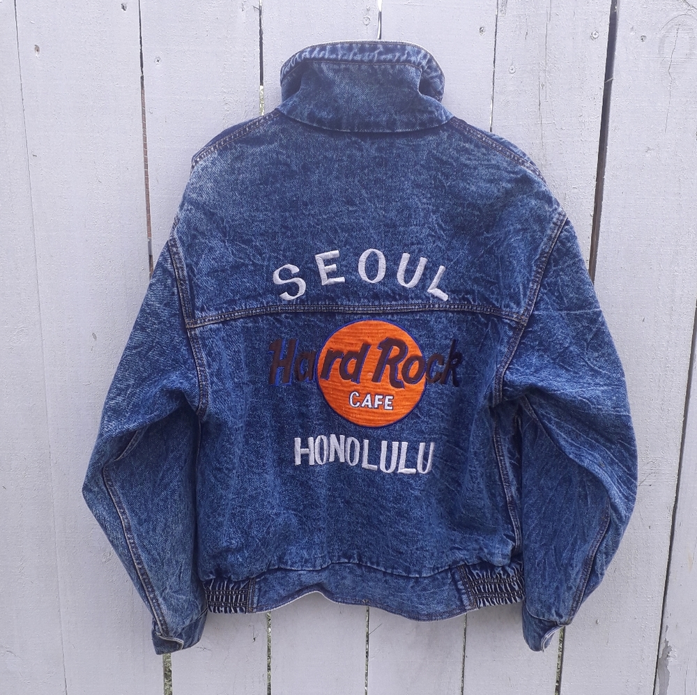 RARE Vintage GUESS Denim Jacket Hard Rock Cafe